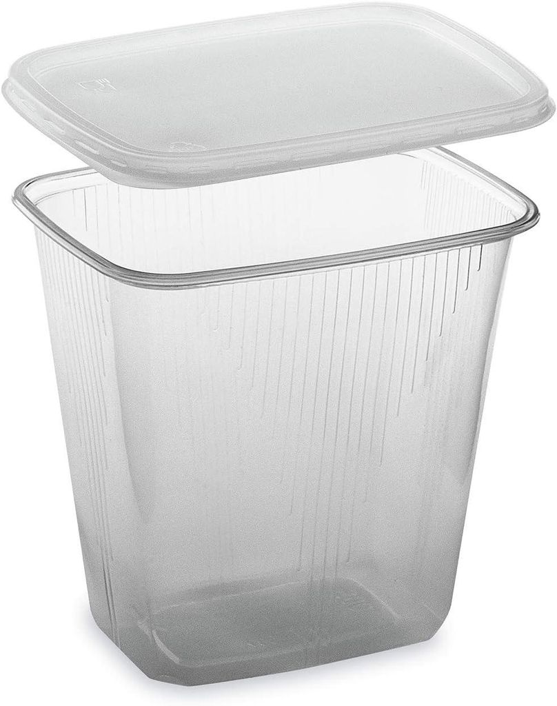 Transparente Feinkostbecher mit Deckel, 500 ml, 250 Stück Produktbild 