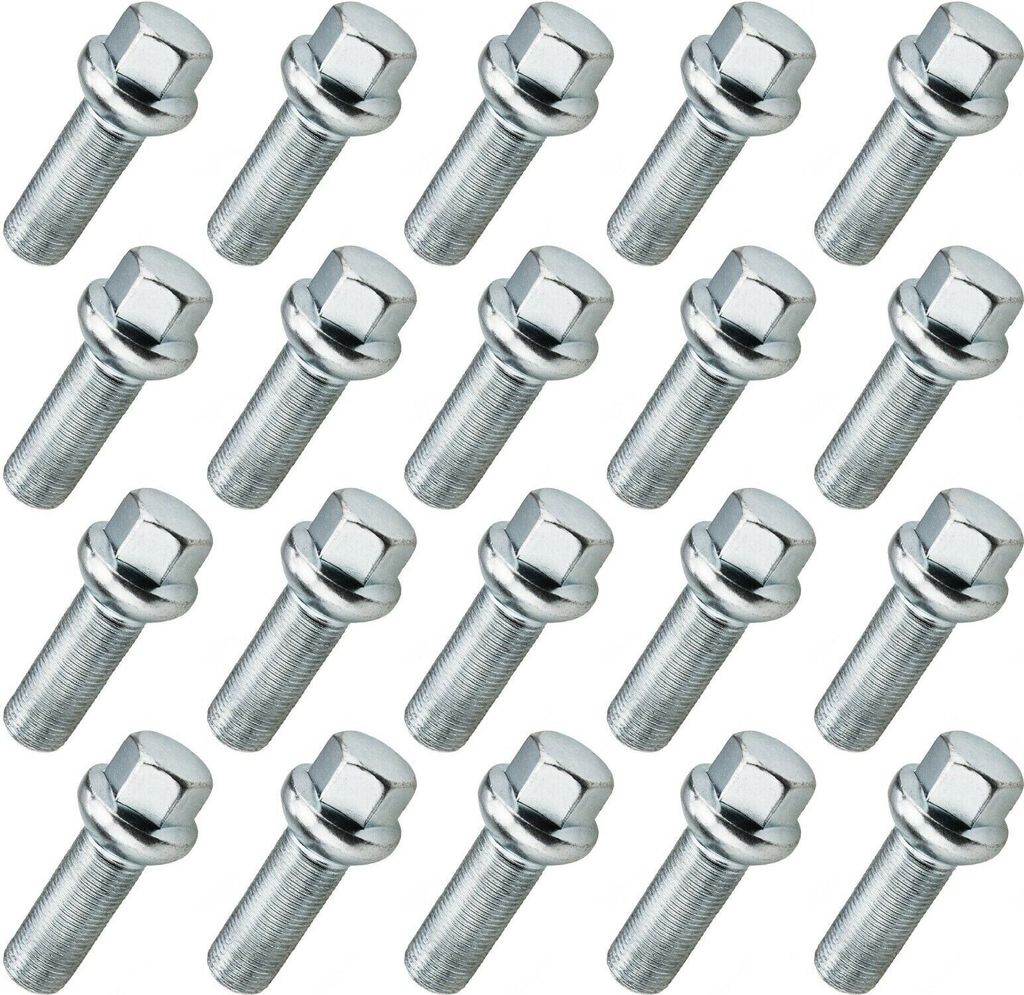 20x Radschraube M15x1.25 , Gewindelänge: 28mm, Kugelbund, Produktbild 