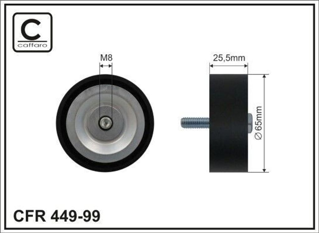 CAFFARO 449-99 Umlenkrolle Keilrippenriemen 65mm passend für MERCEDES-BENZ C-Klasse Limousine (W204) C-Klasse T-modell (S204) E-Klasse Limousine