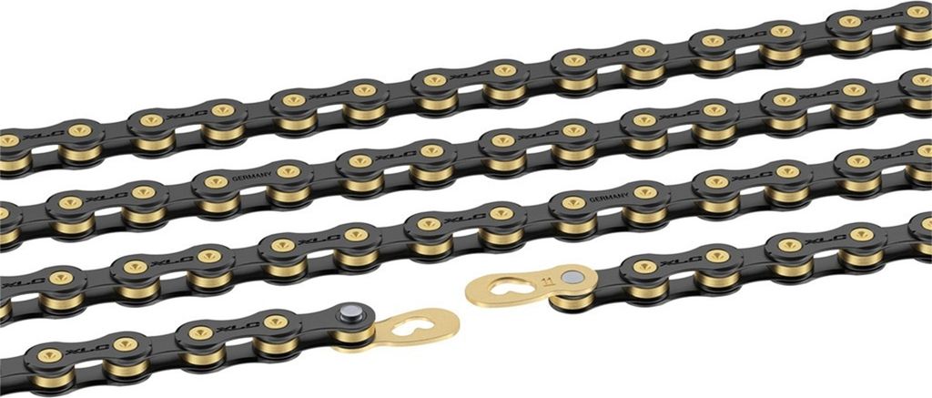 XLC Kette CC-C08, 1/2 x 11/128, 114 Glieder, 10-fach, schwarz/gold