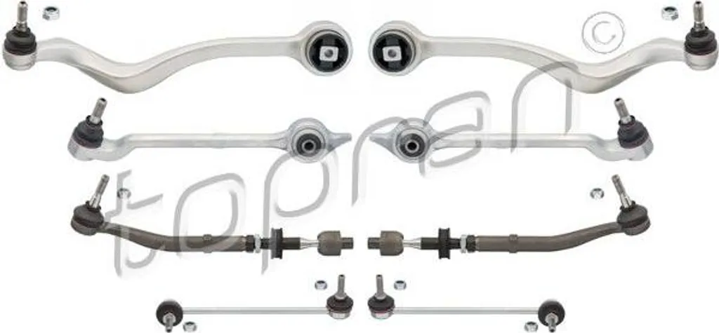 Jeu de bras de suspension TOPRAN 502 184 pour BMW Série 5 E39 OE 31120KITE39