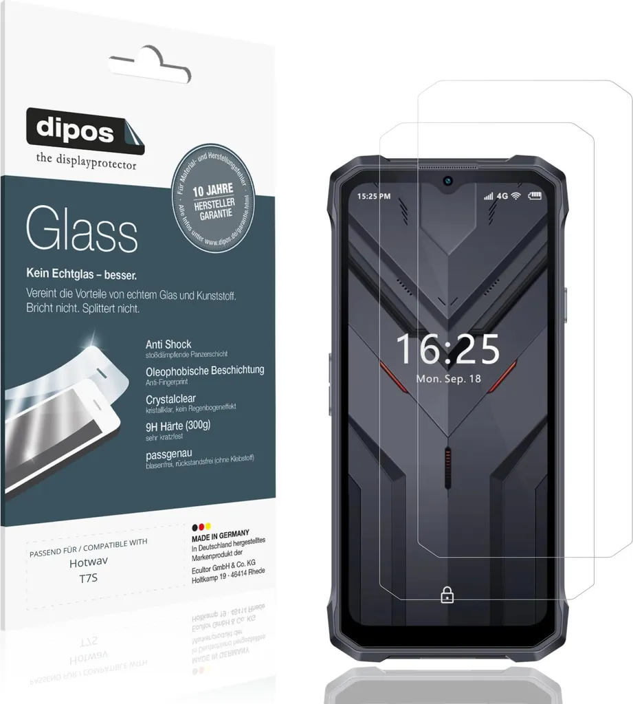 2x Pellicola Protettiva Hotwav T7S - Vetro Flessibile 9H dipos Anti-Urto