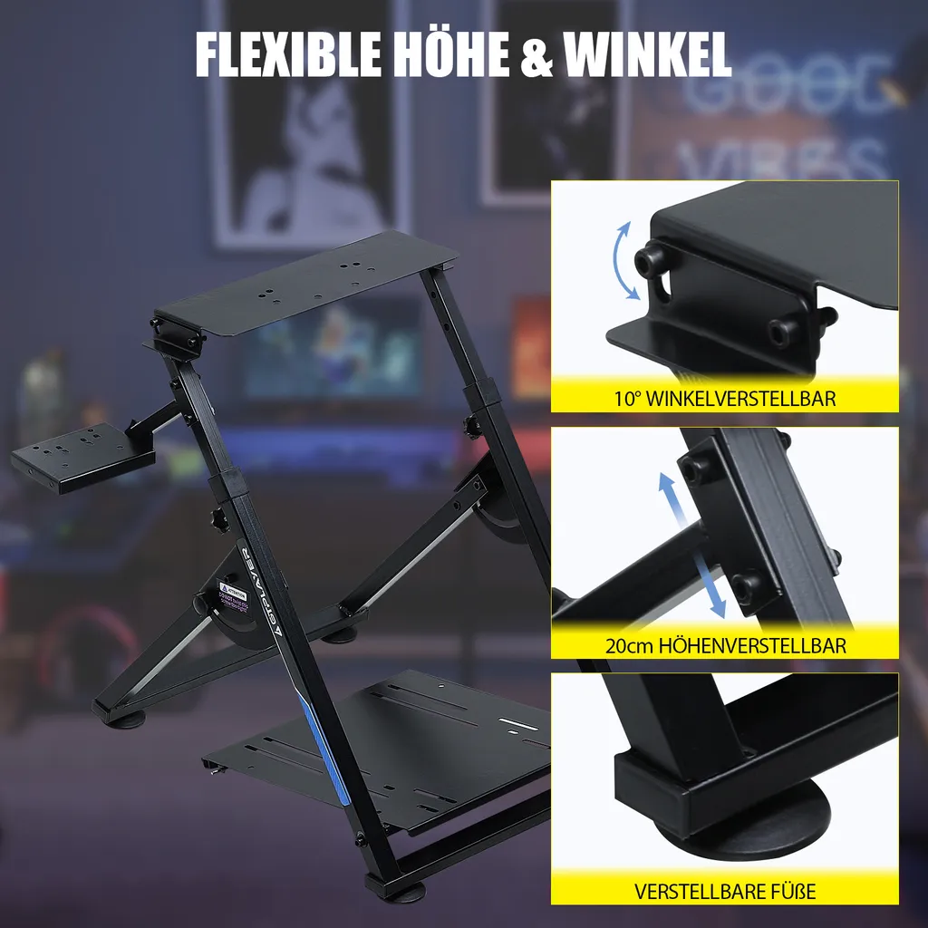 Support de Volant Racing PS4 pour Logitech avec Support de Vitesse Réglable