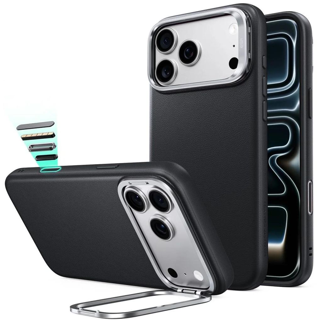 Kožené puzdro ESR s výklopným stojanom MagSafe pre iPhone Obrázok produktu 