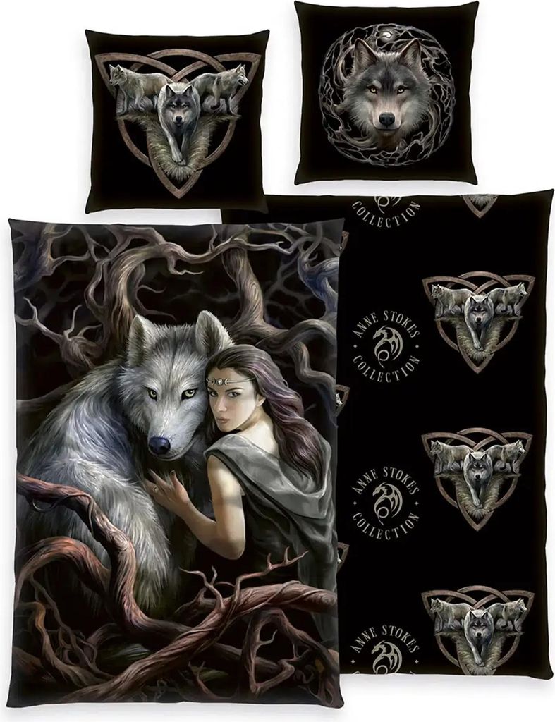Herding Anne Stokes beddengoed, 135x200 cm, renforcé Productafbeelding 