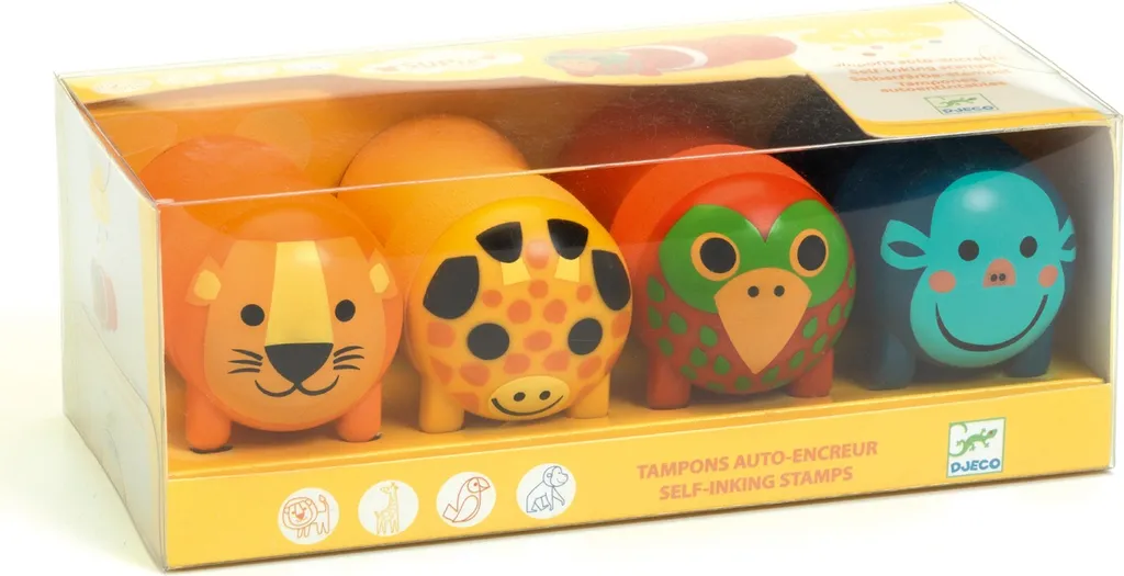 Set Timbri Safari Djeco: Giochi Creativi Lavabili per Toddler