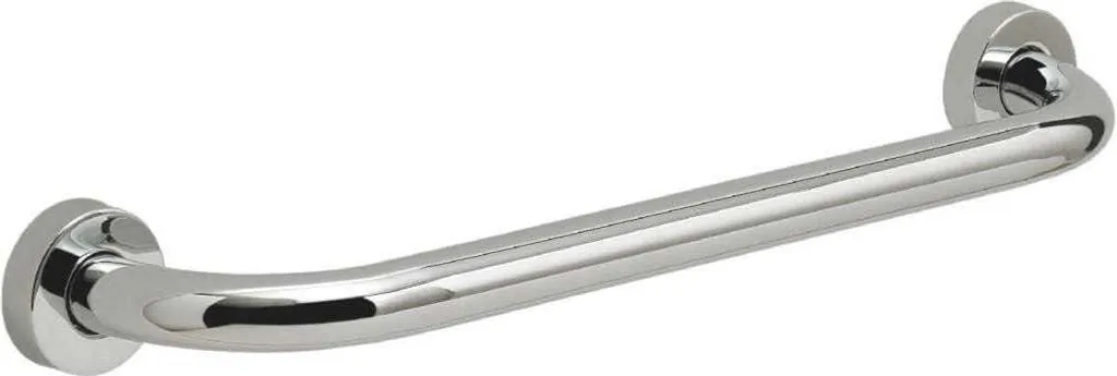 Barra Appoggio Bagno Design 45cm Acciaio Cromo per Anziani