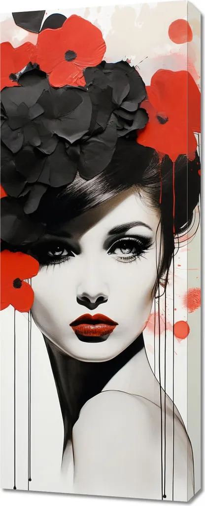 Quadro Moderno Fiori 40x100 | Passione Floreale su Tela Canvas Gallery