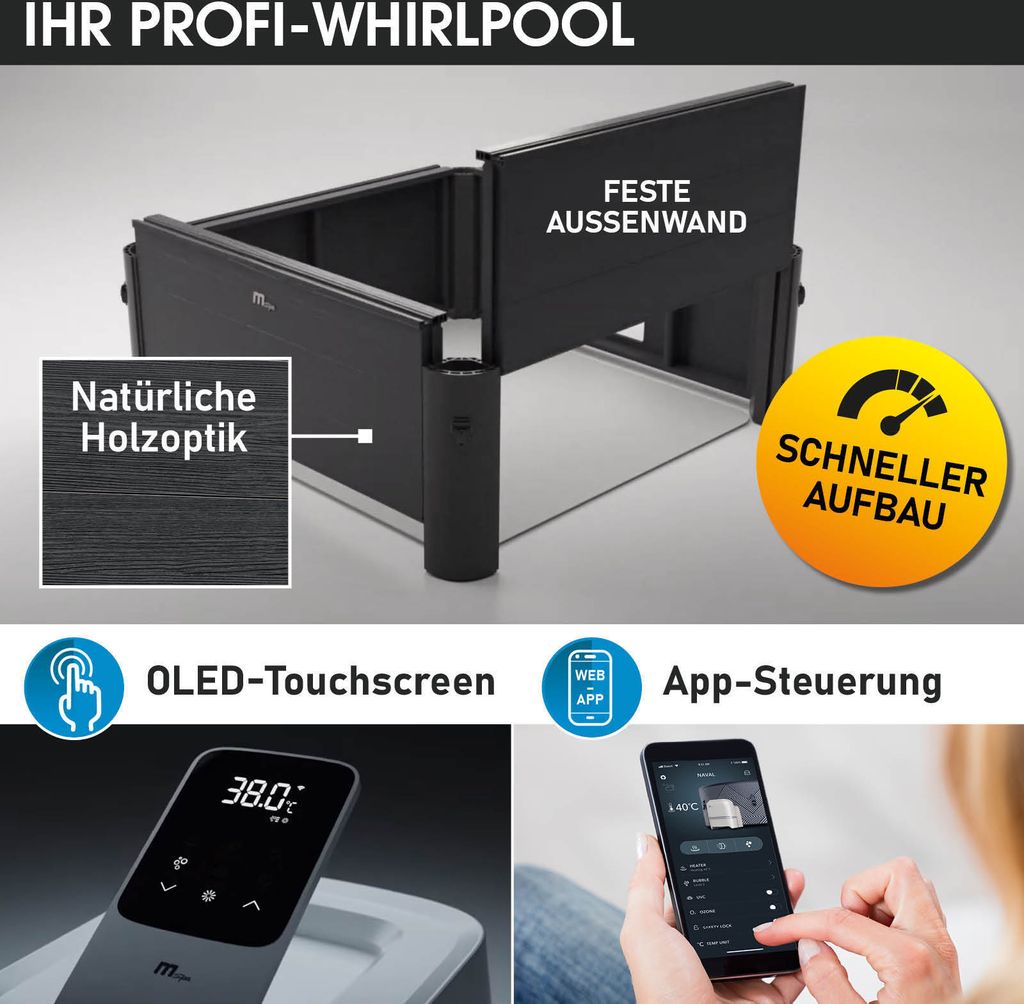 BRAST Whirlpool MSpa Oslo mit Fester Außenwand   Produktbild 7