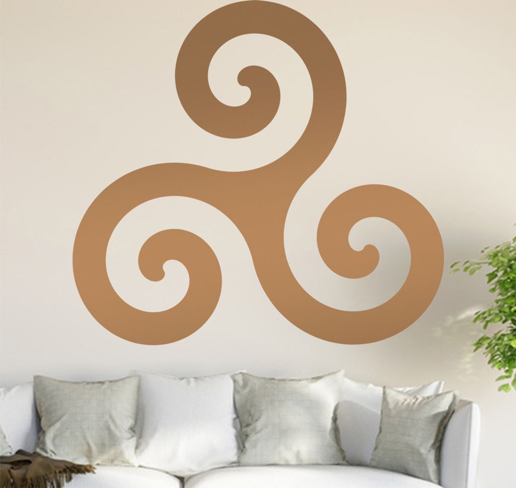 Triskele Wandtattoo in 6 Größen - Wandaufkleber Wall Sticker - Dekoration, Küche, Wohnzimmer, Schlafzimmer, Badezimmer