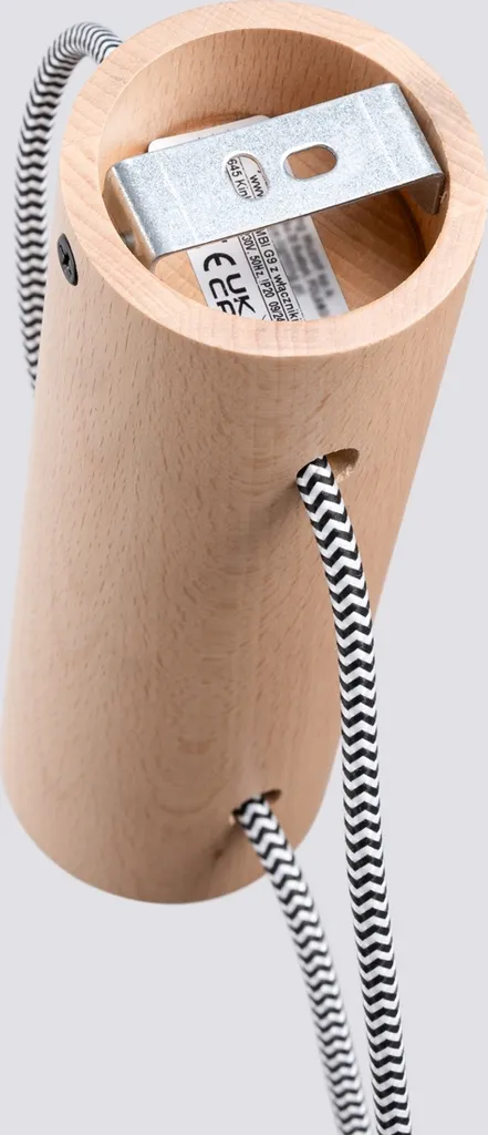 Applique NIMBI E27 Sollux: Design Minimal in Legno 55cm con Switch - 8