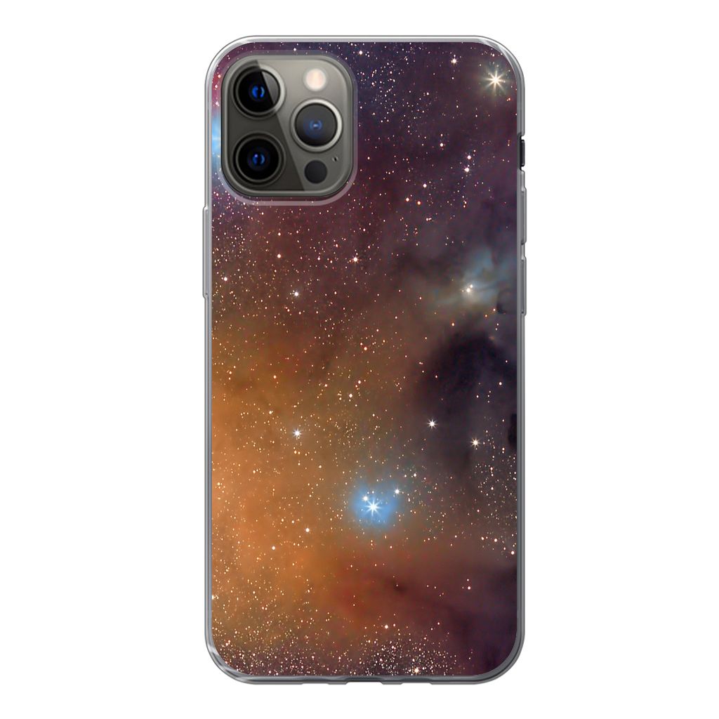 MuchoWow Handyhülle Schutzhülle Hülle für iPhone 12 Pro Universum - Sterne - Farben - Jungen - Mädchen - Kinder Silikon Softcase Handy Hüll...