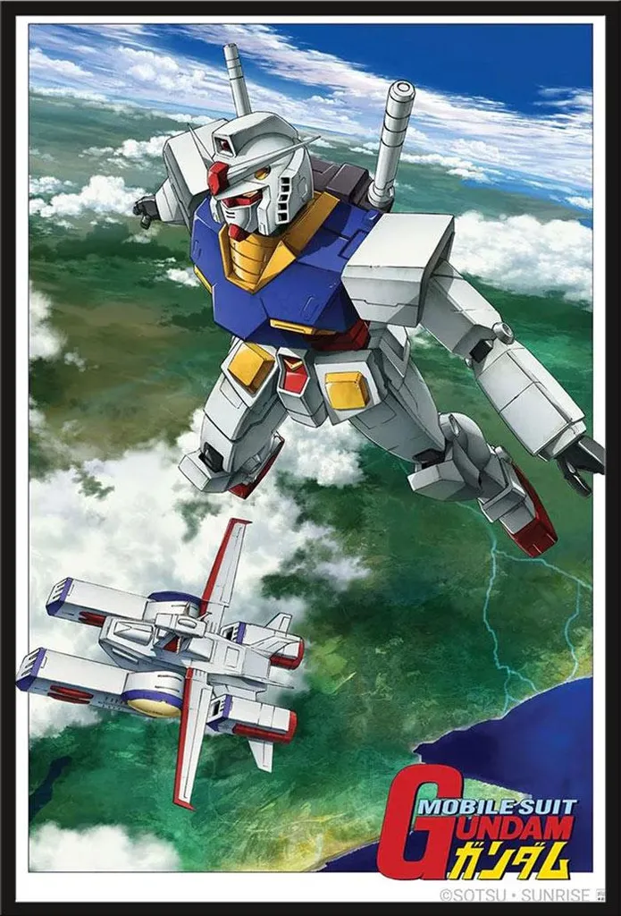 Gundam Affiche Mobile Suit Flight avec cadre Shinsuke Maxi noir 61x91.5cm