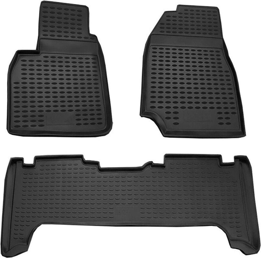 ELEMENT Gummi-Fussmatten 3D kompatible mit TOYOTA Land Cruiser, 1998-2007, 3 tlg.