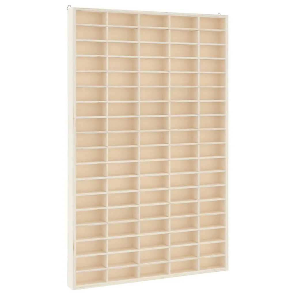 Étagère vitrine murale en bois pour miniatures avec 90 cases de rangement