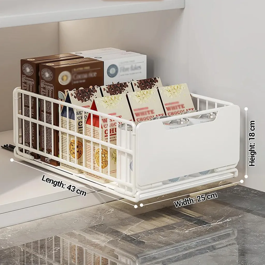 Organisateur extensible pliable en acier pour rangement sous évier - 2