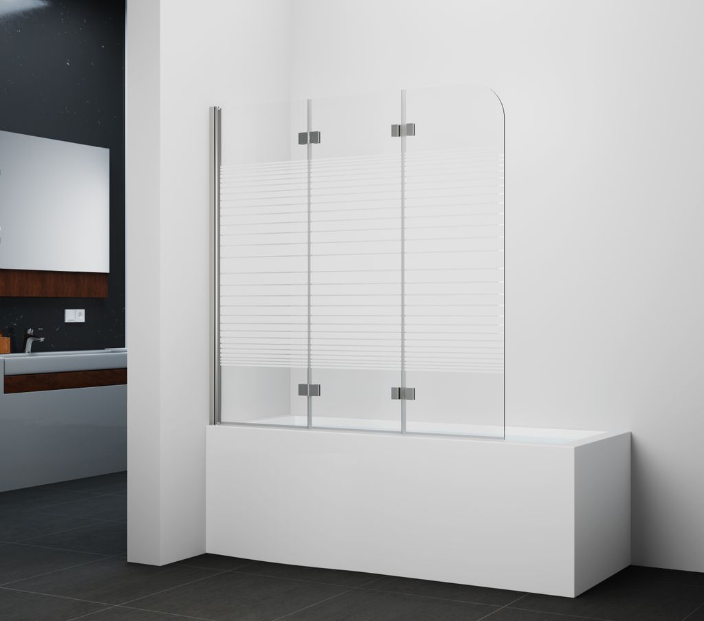Badewannenfaltwand MARWELL Pulse 3 - 3-flg, 140x140cm - Produktbild 
