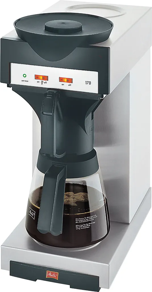 Cafetière à filtre Melitta M170M 20348 - Machine à café avec carafe inox