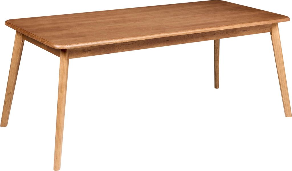 BELIANI Esstisch Holzoptik Dunkle Eiche MDF-Tischplatte mit Schmalen Holzbeinen 200x90cm für 6-8 Personen Rechteckig Modernes Design Küchentisch