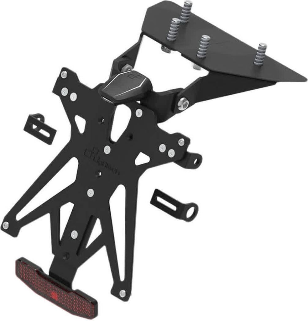 Lightech A1 Verstellbarer Kennzeichenhalter-Satz mit Licht und Reflektor