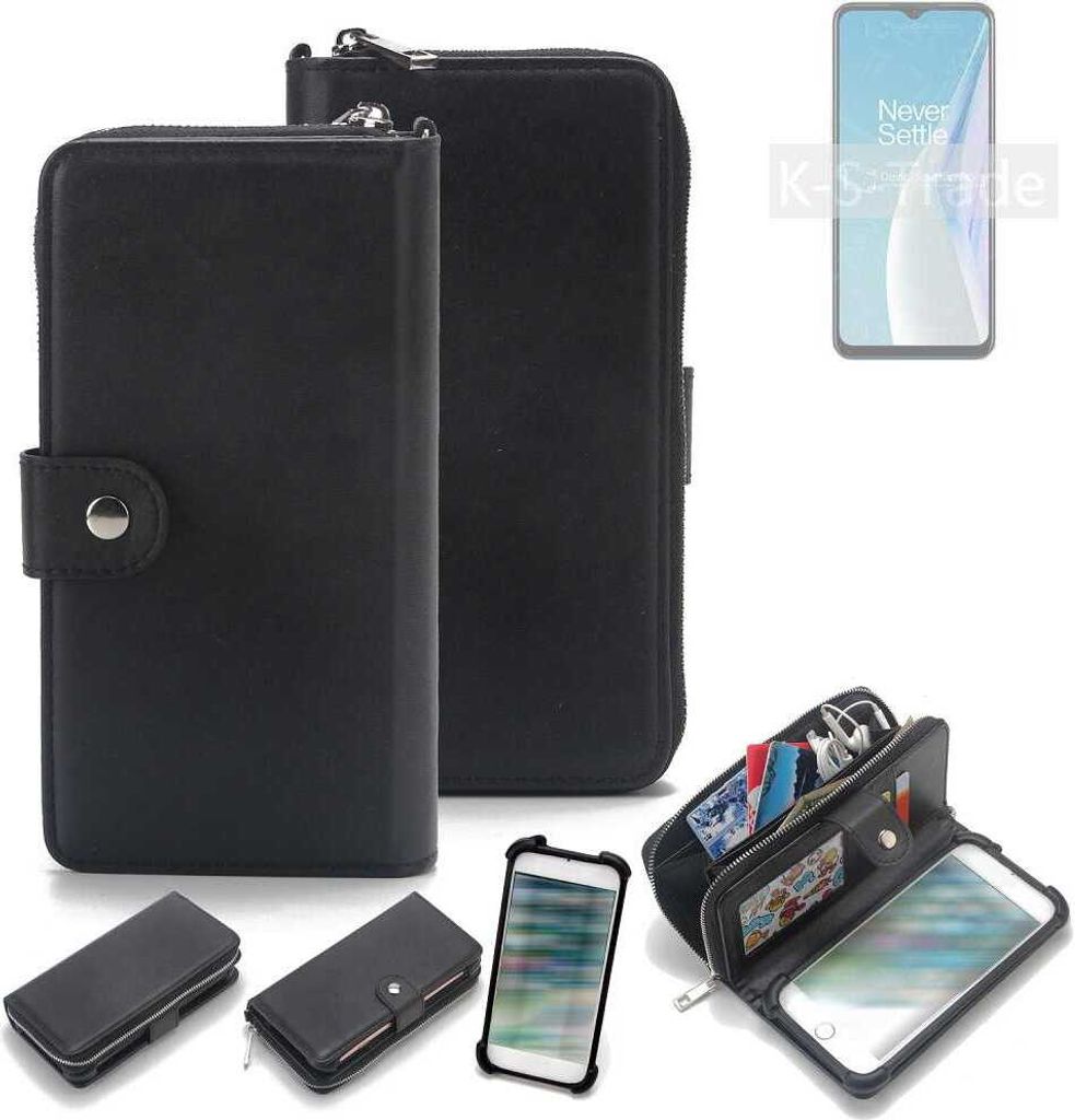 K-S-Trade 2in1 Handyhülle Schutzhülle kompatibel mit OnePlus Nord N20 SE & Portemonnee Cover Handy Hülle Case Etui Geldbörse Wallet Bookstyle