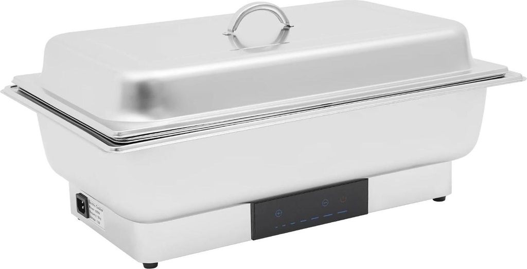 Buffetwärmer - Elektrischer Speisenwärmer - Touch-Bedienung - Einstellbare Temperatur - Gewerblich - Für Restaurant & Catering - Silber