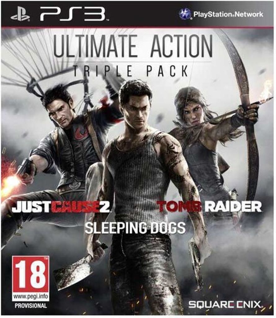 Square Enix Ultimate Action Pack : Tomb Raider + Just Cause 2 + Sleeping Dogs, PlayStation 3