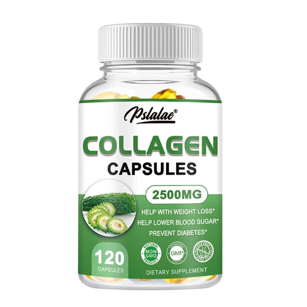 Collagen Capsules 2500mg (120 Kapseln) Nahrungsergänzungsmittel, Entgiften, Reinigen, Blutzucker, Immunsystem, Gewicht