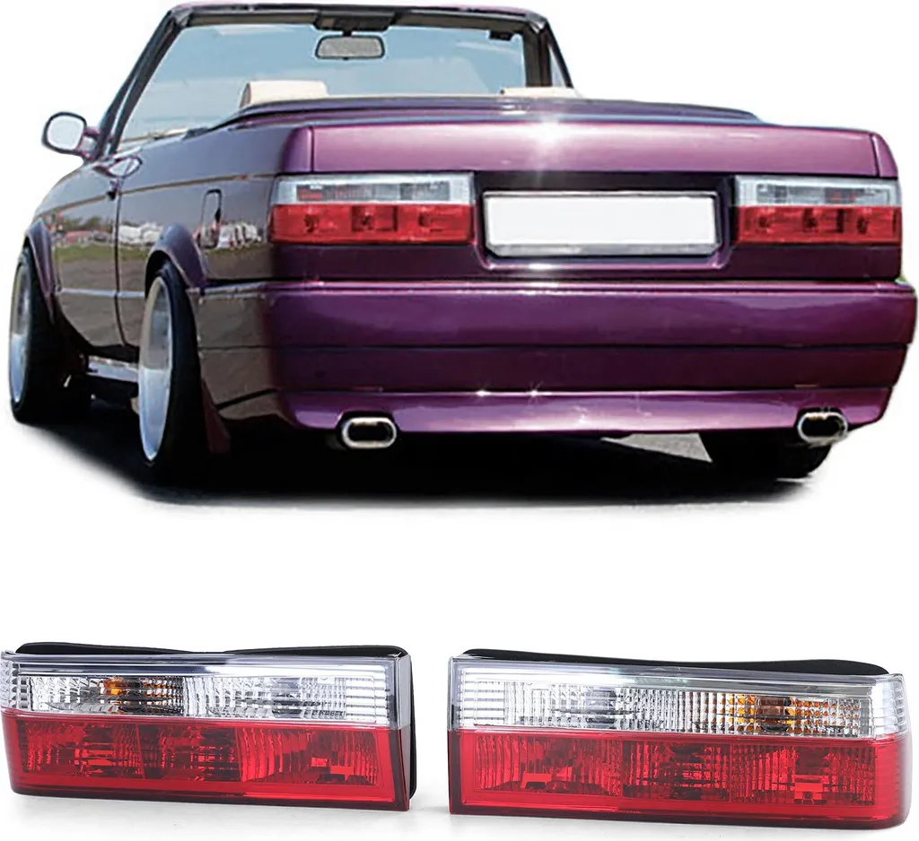 Paire d'Optiques Arrières Rouge pour BMW E30 Pré-facelift Look Origine