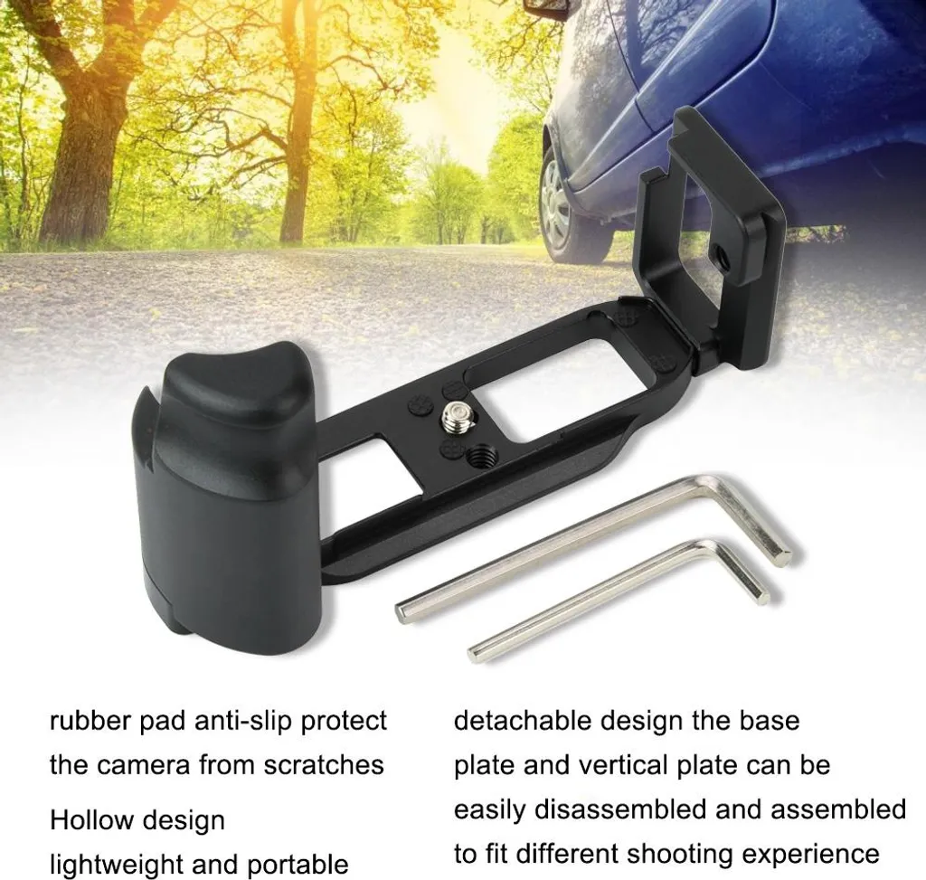 Grip en aluminium pour Sony RX1R avec design creux et structure verticale - 5