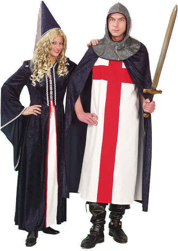 O1083-42-A Damen Burgdame Ritterdame Hofdame Burgfräulein Kostüm Gr.42