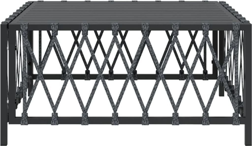 Möbel Gartentisch Anthrazit 70x70x34 cm Gewebe - 70x70x34 cm Top2791791