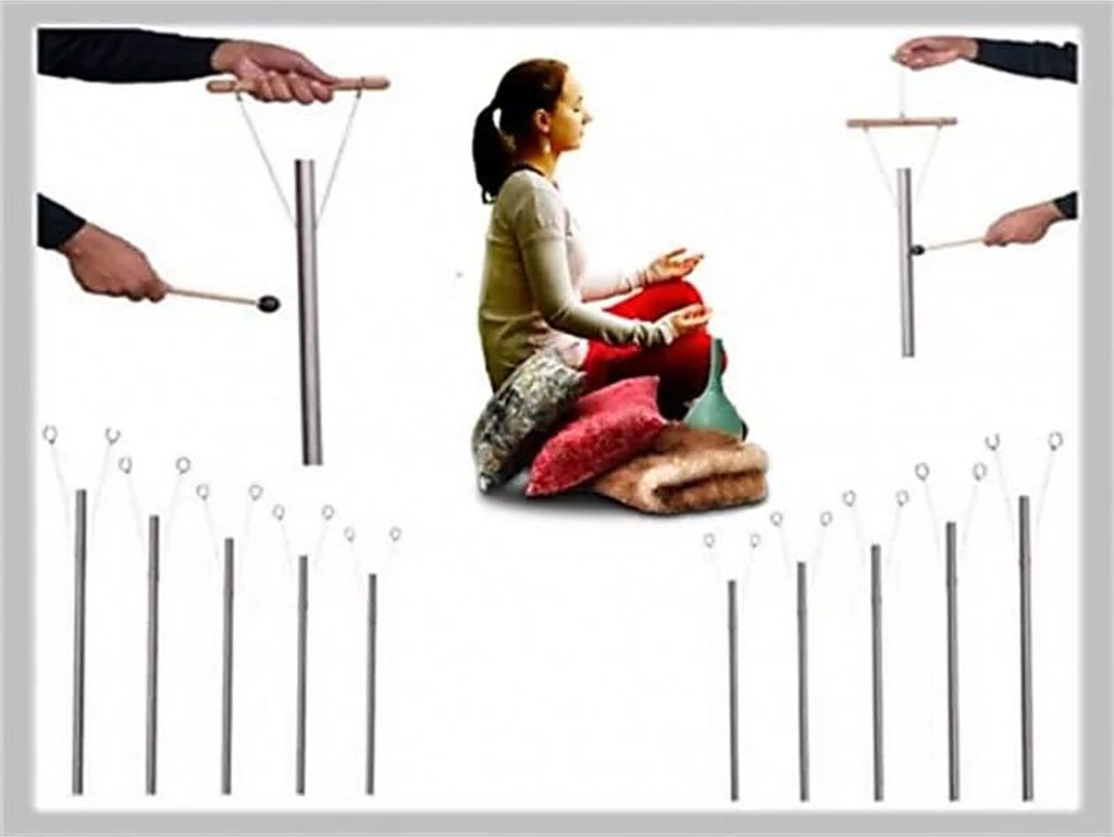 Heilungs-Klangrohre im 5er SET -- 75-77 cm