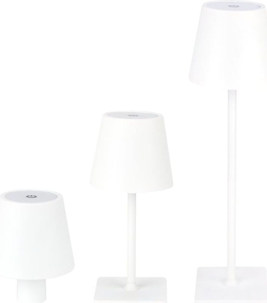 Tischleuchte TAZA 3,5W LED Akku Lampe | 400lm | CCT 3000K/4000K/5000K | IP54 | Weiß | 4in1 Lite | Touch-Dimmer | 2x2000mAh | Indoor & Outdoor