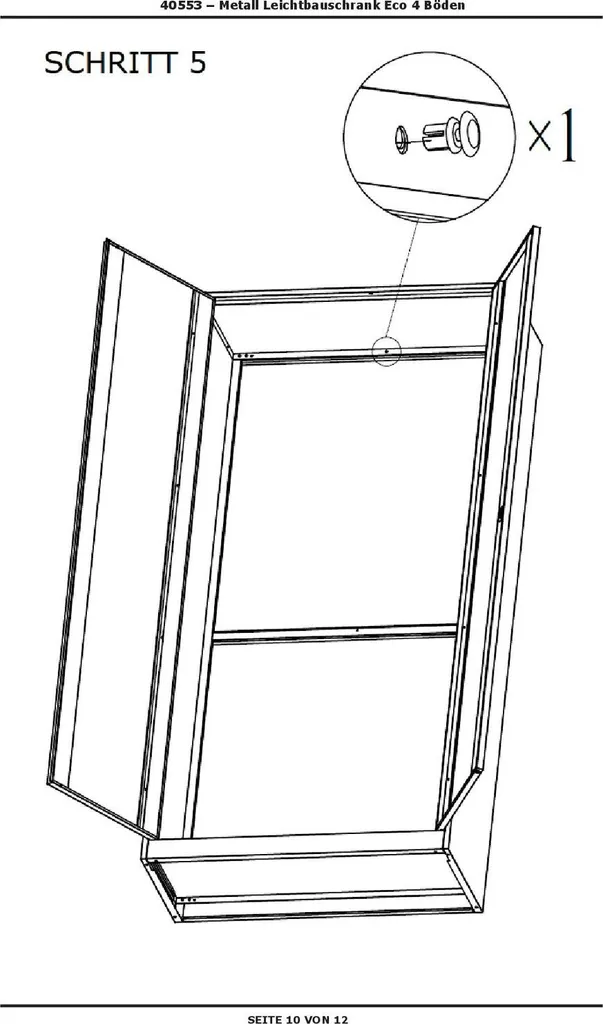 Armoire métallique Eco 180x81x39 cm avec 4 étagères modulables - 22