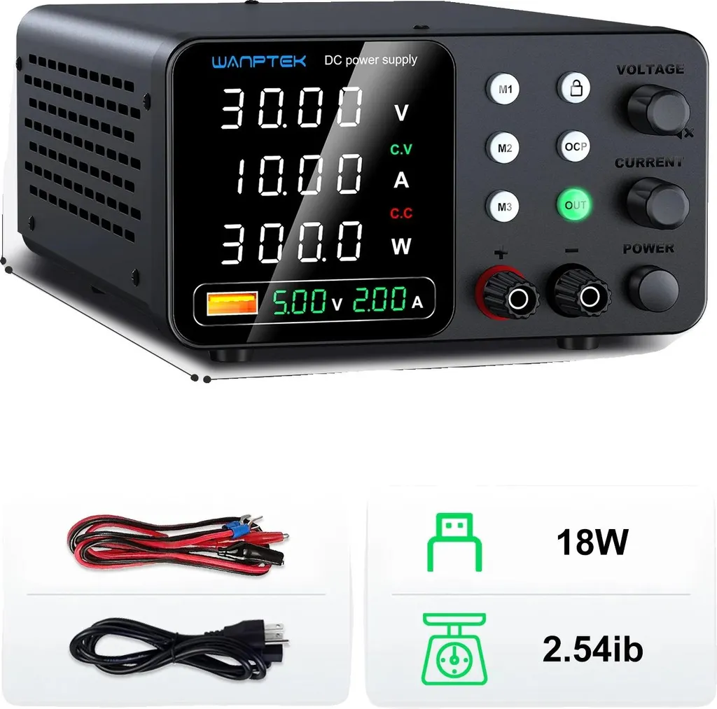 Alimentation stabilisée linéaire 30V 10A pour atelier électronique