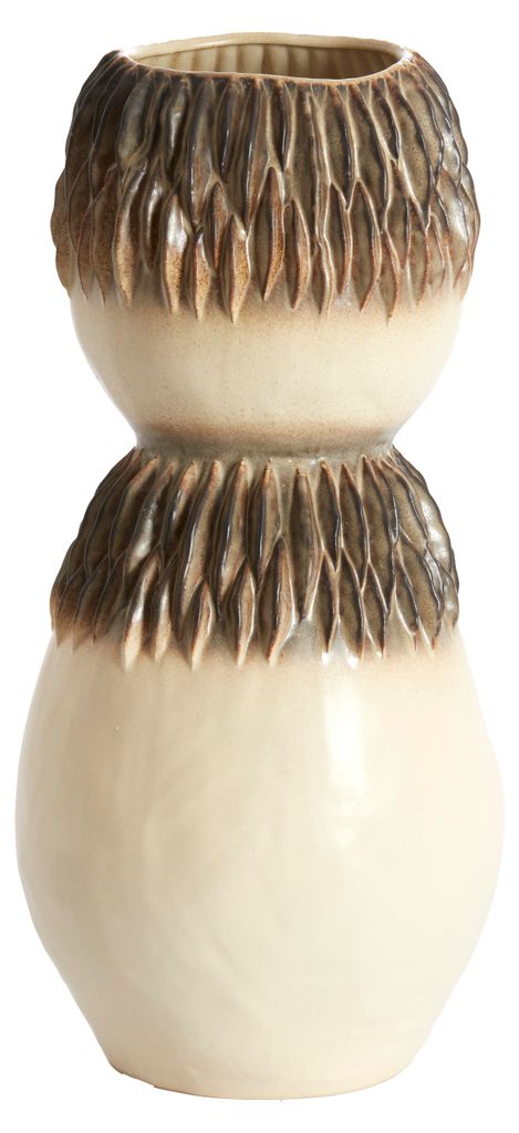 Light & Living AVERA Vase Keramik in Creme-Braun – Ø26x55 cm