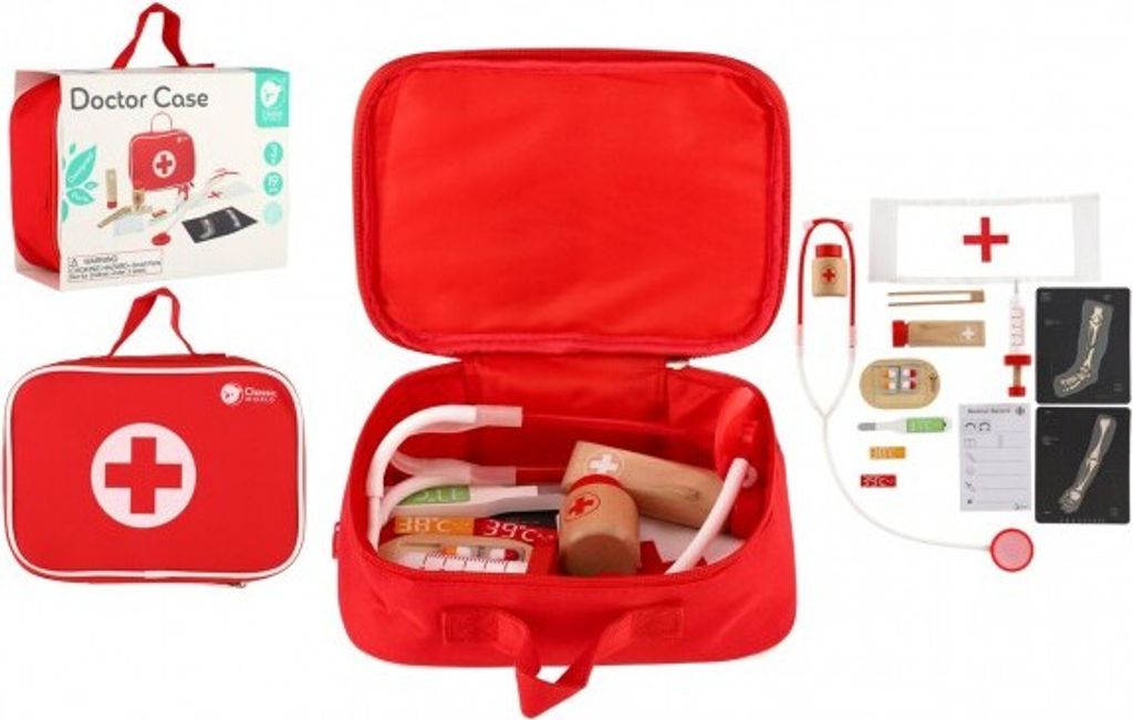 Set médecin 19pcs bois/plastique dans emballage papier Image du produit 