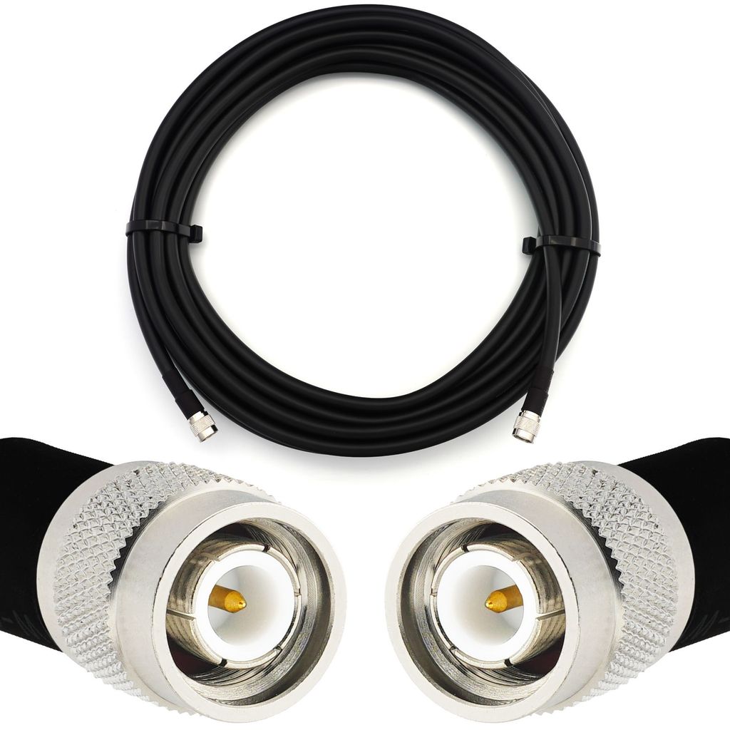 10m TNC-Stecker auf TNC-Stecker Koaxialkabel — Vollkupfer HF400 Flexibles Verlängerungskoax 50 Ohm (LMR400 UF UltraFlex-Äquivalent) — für WL...