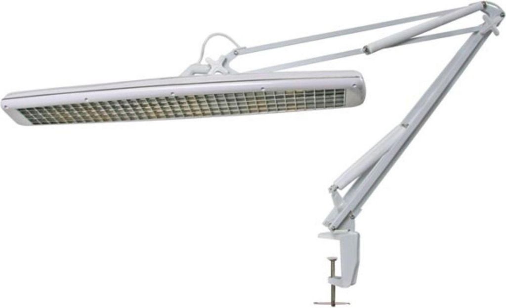 Lampa biurkowa - 3 x 14 W - biała Zdjęcie produktu 