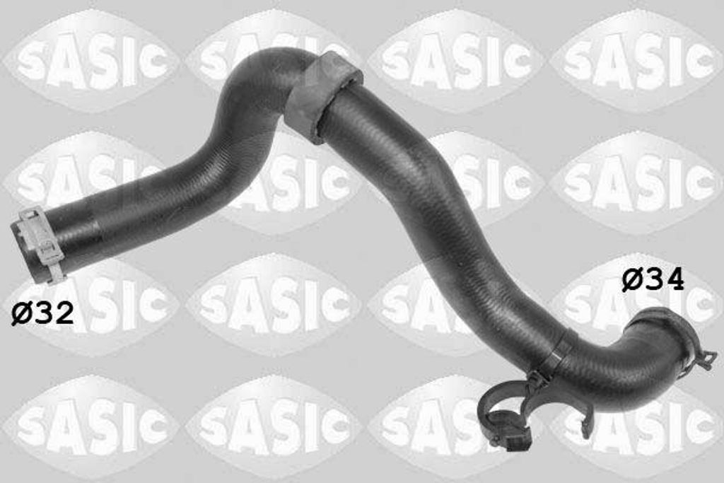 SASIC 3404209 Kühlerschlauch OE 215012683R kompatibel mit Dokker, Duster, Lodgy, Logan, Sandero, Captur, Clio