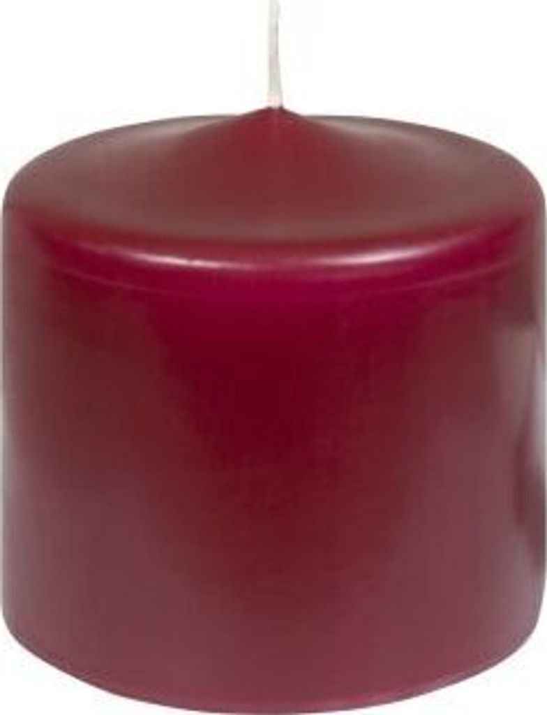 Premium Stumpenkerzen Burgund 100 x 100 mm, 1 Stück