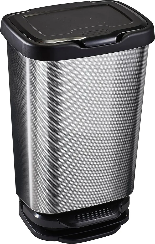 Grande poubelle de cuisine 40 litres avec couvercle hermétique et pédale large