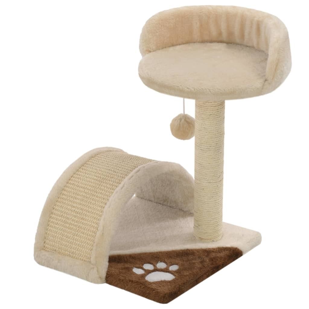 The Living Store Katzen-Kratzbaum Sisal 40 cm Beige und Braun