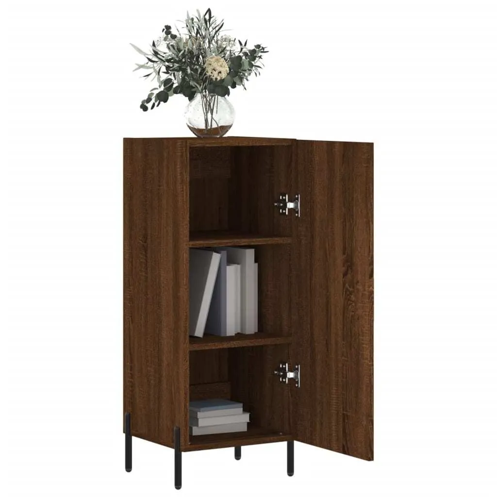 vidaXL Credenza 34,5x34x90 cm Rovere Marrone | Mobiletto Dispensa Bagno - 5