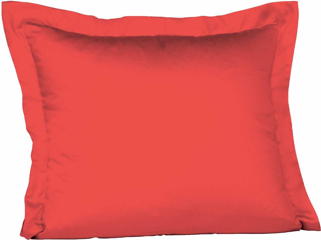 Fleuresse Mako-Satin-Kissenbezug uni colours Farbe kirsch 0251