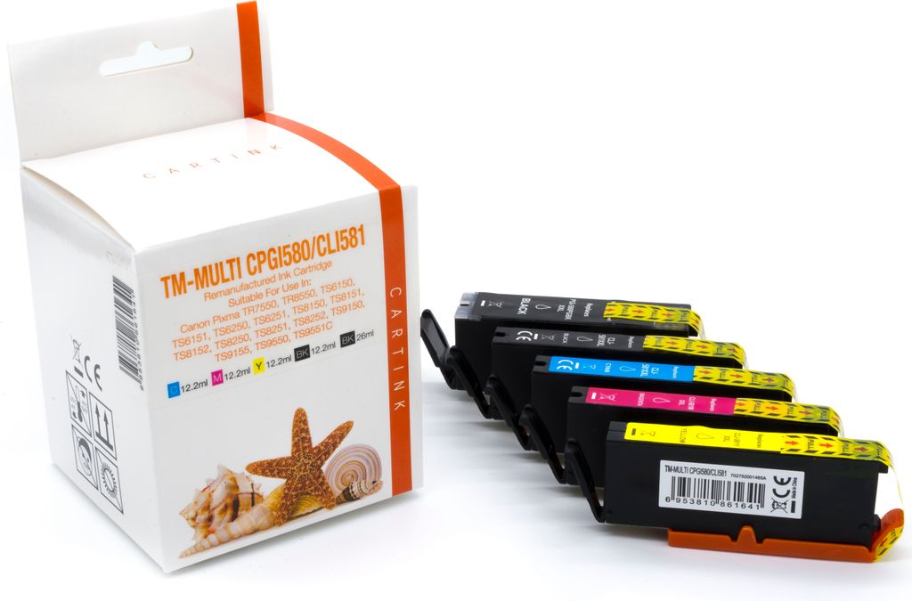 [ MultiPack ] Tinte/Tintenpatrone 4.3-PGI-580CLI-581-MULTI Produktbild 