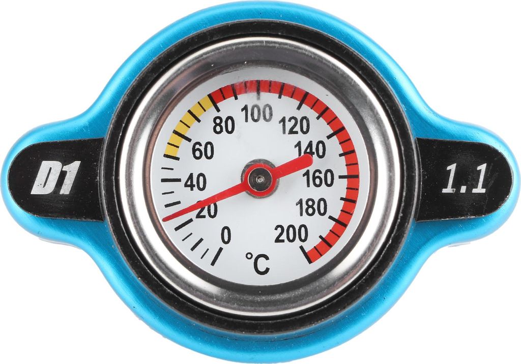 Universeller thermostatischer Kühlerkappe Wassertankabdeckung und Temperatur -Gaugebig -Kopf 1.1Bar