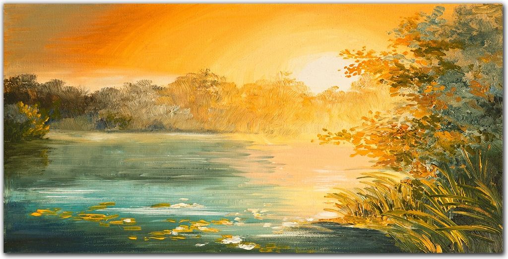 Coloray Bild aus Acryl 120 cm x 60 cm - Acrylblock mit Bild Gehärtetes Acryl Wohnzimmer Dekoration Wanddekoration Küche - Lake Forest