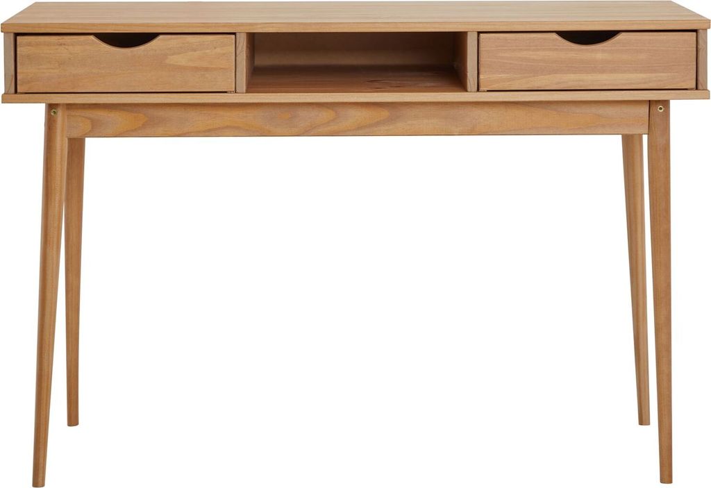 Schreibtisch STEFANO braun - Bürotisch mit 2 Schubladen und Produktbild 3
